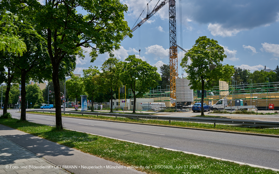 07.06.2023 - aktuelle Fotos von der »Baustelle zum Hort für Kinder« in Neuperlach in München